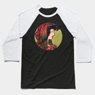 Alphonse Mucha - Stained Glass Baseball T-Shirt